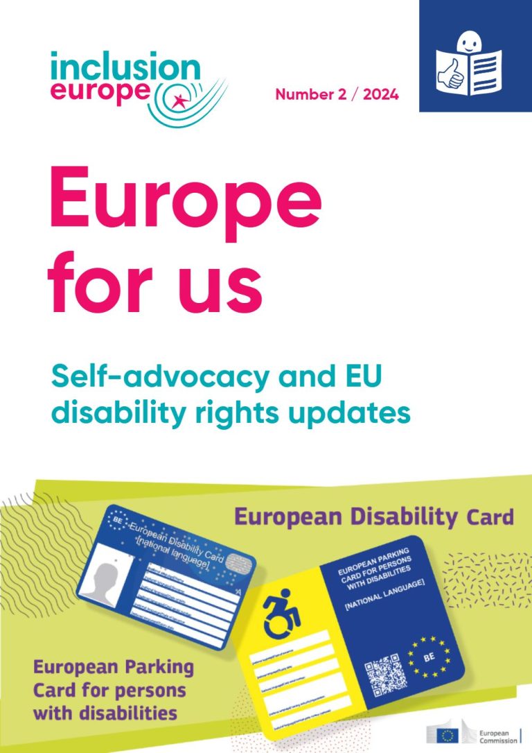 Europe for Us – Self-advocacy and EU disability rights updates — cover